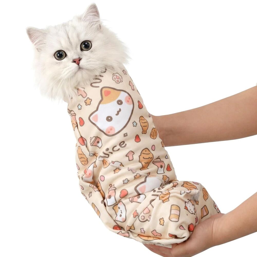 Cat Grooming Fabric Wrap Self-Adhesive Anti-Escape Design Claw Trimmer NWT XL